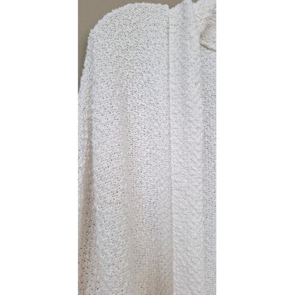 Aritzia Talula Cotton Blend Bat Wing Open Knit Cardigan White Size XS Oversized - Picture 6 of 10